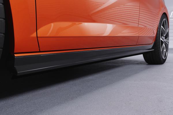 CSR Seitenschweller mit ABE für VW Polo VI 2G Typ AW SS462-C Carbon Look Hochglanz (keine Lackierung erforderlich)