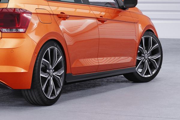 CSR Seitenschweller mit ABE für VW Polo VI 2G Typ AW SS462-C Carbon Look Hochglanz (keine Lackierung erforderlich)