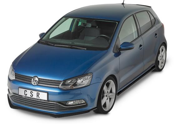 CSR Seitenschweller mit ABE für VW Polo V Typ 6R / 6C SS466-L schwarz matt (Lackierung erforderlich)