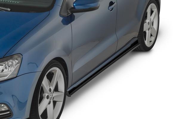 CSR Seitenschweller mit ABE für VW Polo V Typ 6R / 6C SS466-L schwarz matt (Lackierung erforderlich)