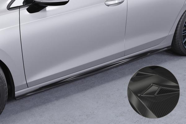 CSR Seitenschweller mit ABE für VW Golf 8 (Typ CD) SS467-C Carbon Look glänzend (keine Lackierung erforderlich)