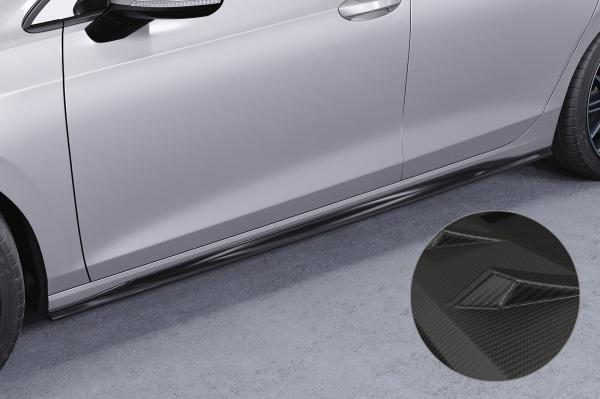 CSR Seitenschweller mit ABE für VW Golf 8 (Typ CD) SS467-M Carbon Look matt strukturiert (keine Lackierung erforderlich)