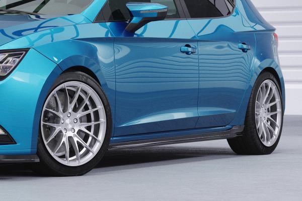 CSR Seitenschweller mit ABE für Seat Leon 3 (Typ 5F) ST / 5-Türer SS468-G Glossy schwarz glänzend (keine Lackierung erforderlich)