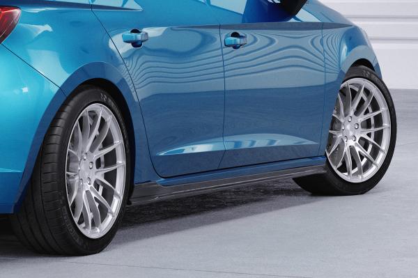 CSR Seitenschweller mit ABE für Seat Leon 3 (Typ 5F) ST / 5-Türer SS468-G Glossy schwarz glänzend (keine Lackierung erforderlich)