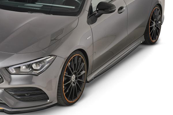 CSR Seitenschweller mit ABE für Mercedes-Benz CLA C118 / X118 AMG-Line SS470-C Carbon Look Hochglanz (keine Lackierung erforderlich)
