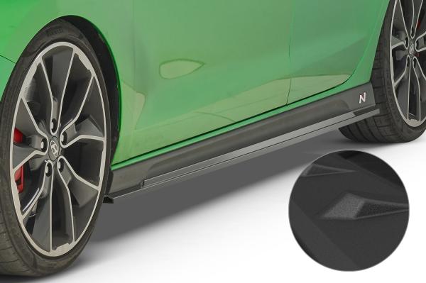 CSR Seitenschweller mit ABE für Hyundai I30 N (PD) SS473-S schwarz matt strukturiert (keine Lackierung erforderlich)