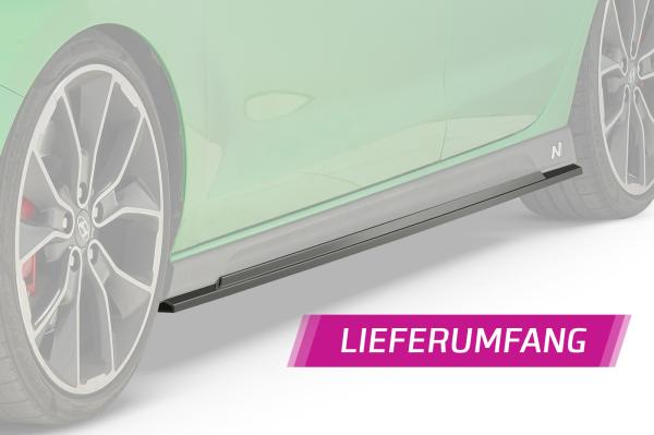 CSR Seitenschweller mit ABE für Hyundai I30 N (PD) SS473-L schwarz matt (Lackierung erforderlich)