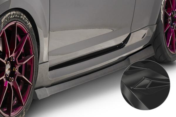 CSR Seitenschweller mit ABE für Ford Focus MK2 ST / Sport SS478-G Glossy schwarz Hochglanz (keine Lackierung erforderlich)
