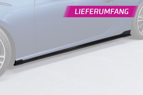 CSR Seitenschweller mit ABE für Toyota GT86 (ZN6) SS482-G Glossy schwarz Hochglanz (keine Lackierung erforderlich)
