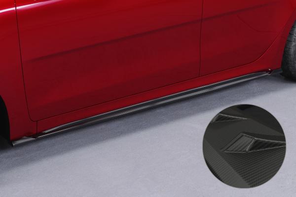 CSR Seitenschweller mit ABE für Kia Rio (YB) SS485-M Carbon Look matt strukturiert (keine Lackierung erforderlich)