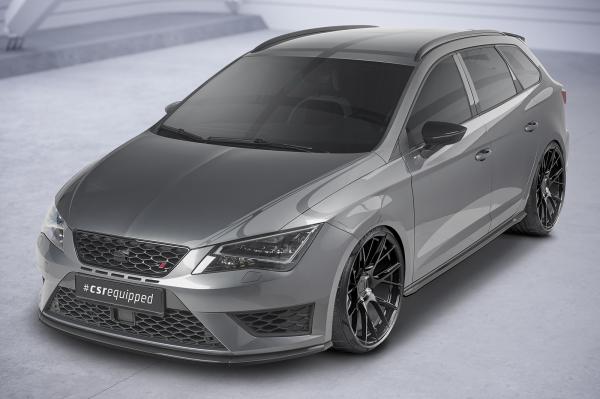CSR Seitenschweller mit ABE für Seat Leon 3 (Typ 5F) Cupra/FR SS488-L Lackierung erforderlich (schwarz matt)