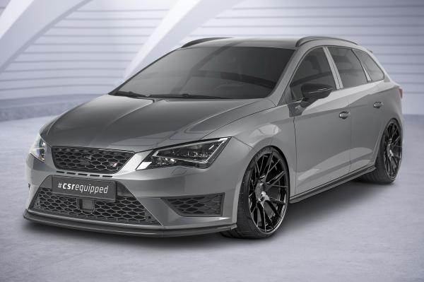 CSR Seitenschweller mit ABE für Seat Leon 3 (Typ 5F) Cupra/FR SS488-L Lackierung erforderlich (schwarz matt)