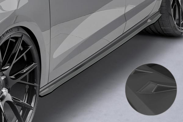 CSR Seitenschweller mit ABE für Seat Leon 3 (Typ 5F) Cupra/FR SS488-L Lackierung erforderlich (schwarz matt)