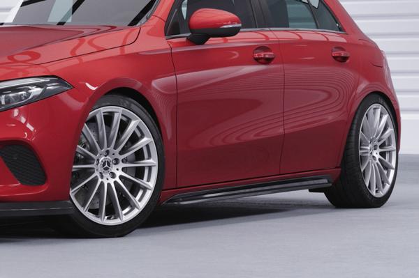 CSR Seitenschweller mit ABE für Mercedes-Benz A-Klasse (W177) SS490-S schwarz matt strukturiert (keine Lackierung erforderlich)