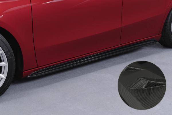 CSR Seitenschweller mit ABE für Mercedes-Benz A-Klasse (W177) SS490-M Carbon Look matt strukturiert (keine Lackierung erforderlich)