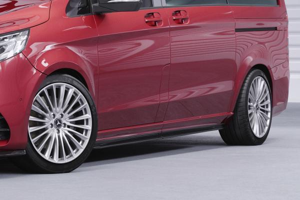 CSR Seitenschweller mit ABE für Mercedes-Benz V-Klasse 447 AMG-Line SS491-C Carbon Look Hochglanz (keine Lackierung erforderlich)