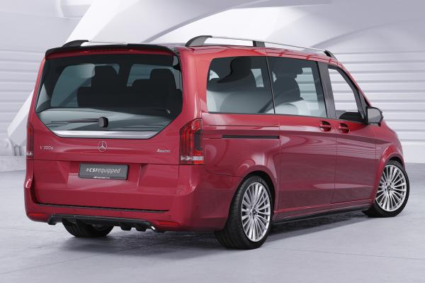 CSR Seitenschweller mit ABE für Mercedes-Benz V-Klasse 447 AMG-Line SS491-C Carbon Look Hochglanz (keine Lackierung erforderlich)