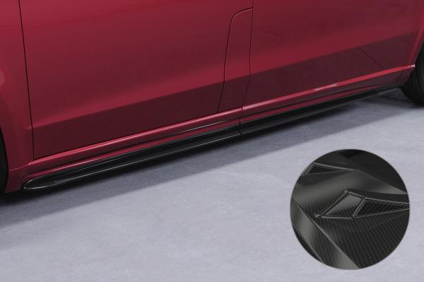 CSR Seitenschweller mit ABE für Mercedes-Benz V-Klasse 447 AMG-Line SS491-C Carbon Look Hochglanz (keine Lackierung erforderlich)