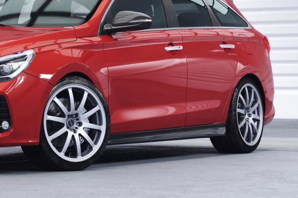 CSR Seitenschweller mit ABE für Hyundai I30 (PD) SS502-L schwarz matt (Lackierung erforderlich)