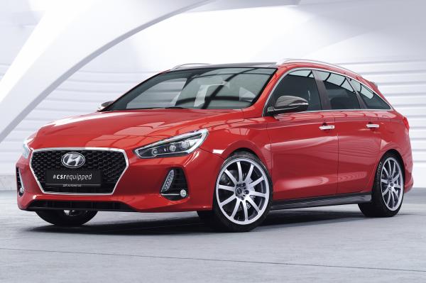 CSR Seitenschweller mit ABE für Hyundai I30 (PD) SS502-L schwarz matt (Lackierung erforderlich)