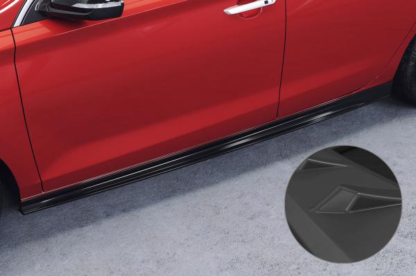 CSR Seitenschweller mit ABE für Hyundai I30 (PD) SS502-L schwarz matt (Lackierung erforderlich)