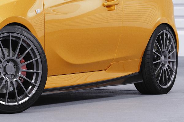 CSR Seitenschweller mit ABE für Opel Corsa E OPC SS507-L schwarz matt (Lackierung erforderlich)