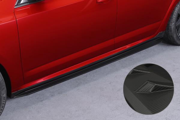 CSR Seitenschweller mit ABE für Skoda Octavia 3 Typ 5E SS523-M Carbon Look matt strukturiert (keine Lackierung erforderlich)