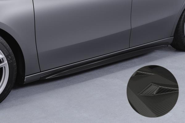 CSR Seitenschweller mit ABE für Mercedes-Benz A-Klasse (W177) SS527-M Carbon Look matt strukturiert (keine Lackierung erforderlich)