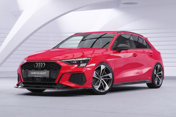 CSR Seitenschweller mit ABE für Audi A3 S-Line / S3 (8Y) SS532-L schwarz matt (Lackierung erforderlich)