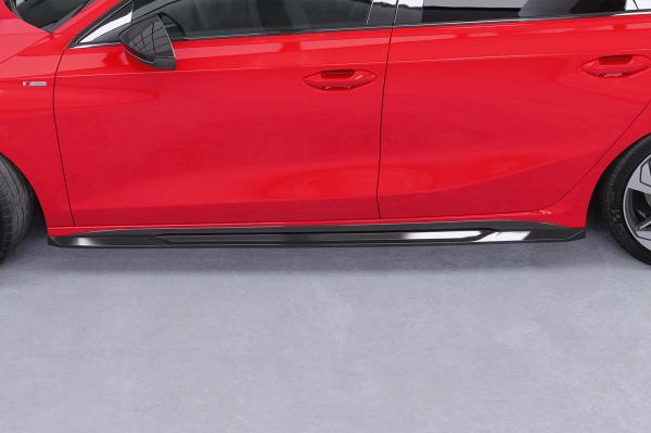 CSR Seitenschweller mit ABE für Audi A3 S-Line / S3 (8Y) SS532-L schwarz matt (Lackierung erforderlich)