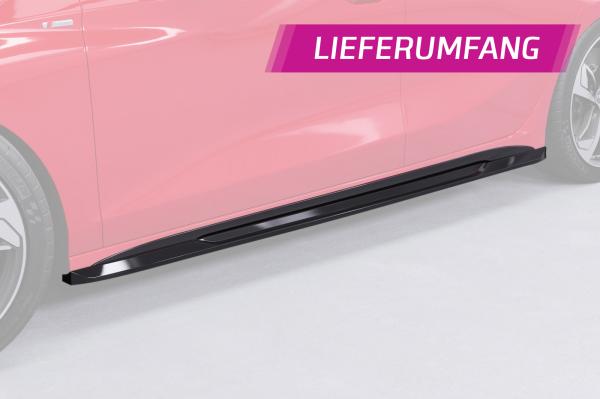 CSR Seitenschweller mit ABE für Audi A3 S-Line / S3 (8Y) SS532-L schwarz matt (Lackierung erforderlich)
