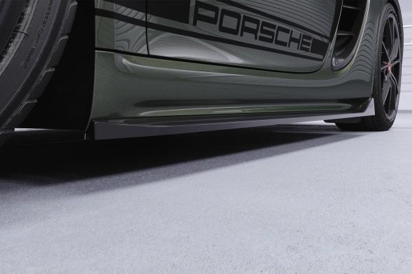 CSR Seitenschweller mit ABE für Porsche 718 Boxster / Cayman (Typ 982) SS533-C Carbon Look glänzend (keine Lackierung erforderlich)