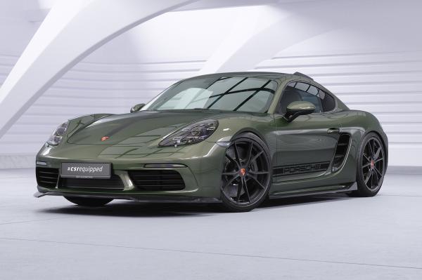 CSR Seitenschweller mit ABE für Porsche 718 Boxster / Cayman (Typ 982) SS533-C Carbon Look glänzend (keine Lackierung erforderlich)