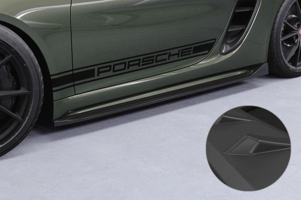 CSR Seitenschweller mit ABE für Porsche 718 Boxster / Cayman (Typ 982) SS533-L Lackierung erforderlich (schwarz matt)