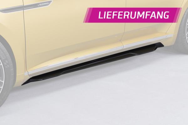 CSR Seitenschweller mit ABE für VW Arteon (Typ 3H) SS535-M Carbon Look matt strukturiert (keine Lackierung erforderlich)