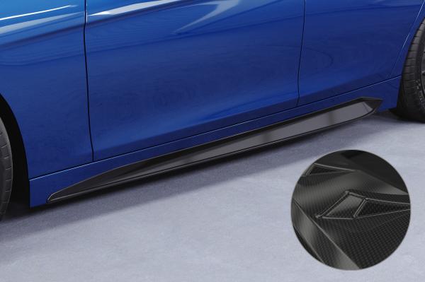 CSR Seitenschweller mit ABE für BMW 3er F30 / F31 SS537-C Carbon Look glänzend (keine Lackierung erforderlich)