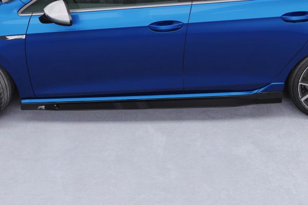 CSR Seitenschweller mit ABE für VW Golf 8 R SS538-L Lackierung erforderlich (schwarz matt)
