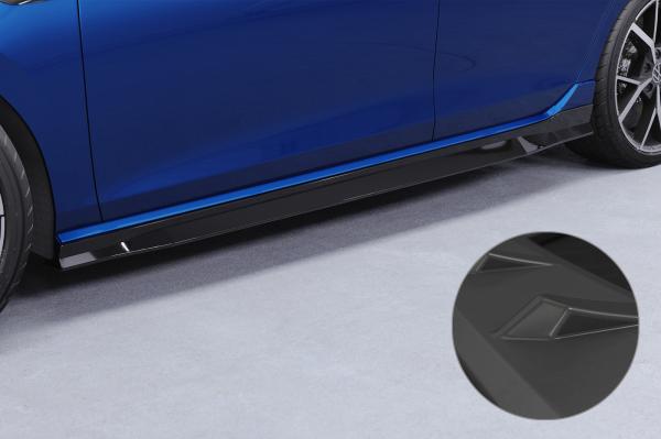 CSR Seitenschweller mit ABE für VW Golf 8 R SS538-L Lackierung erforderlich (schwarz matt)