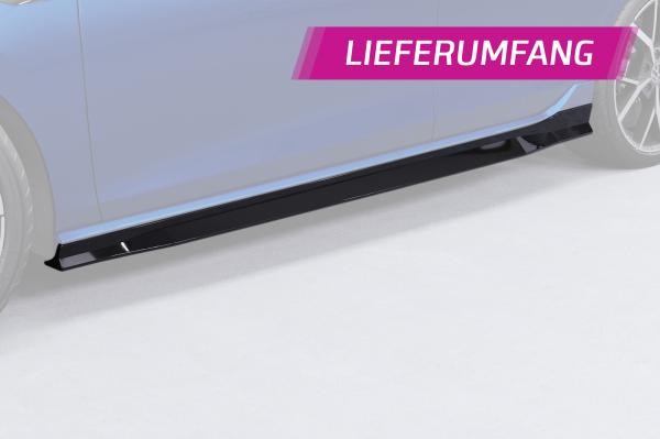 CSR Seitenschweller mit ABE für VW Golf 8 R SS538-L Lackierung erforderlich (schwarz matt)