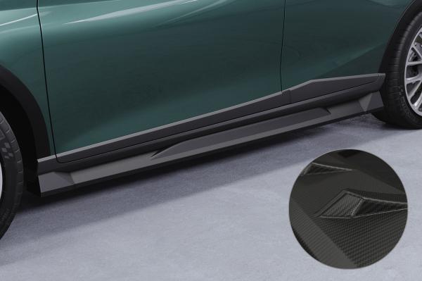 CSR Seitenschweller mit ABE für Hyundai Bayon SS540-M Carbon Look matt strukturiert (keine Lackierung erforderlich)