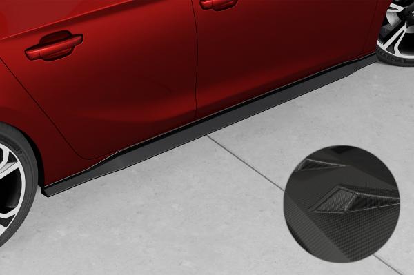 CSR Seitenschweller mit ABE für Opel Corsa F SS541-M Carbon Look matt strukturiert (keine Lackierung erforderlich)
