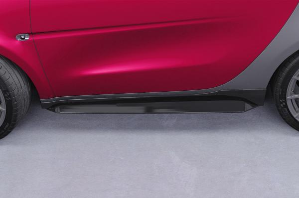 CSR Seitenschweller mit ABE für Smart Fortwo 453 SS543-L schwarz matt (Lackierung erforderlich)