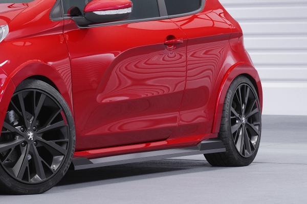 CSR Seitenschweller mit ABE für Peugeot 208 (1.Gen) GTi SS544-L schwarz matt (Lackierung erforderlich)
