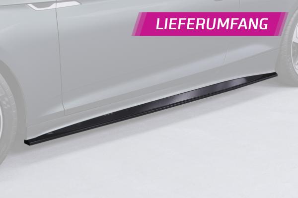 CSR Seitenschweller mit ABE für Audi A5 (F5) Coupe / Cabrio SS548-L schwarz matt (Lackierung erforderlich)