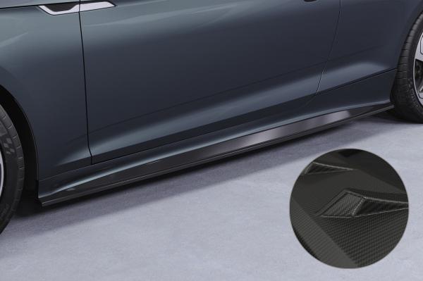 CSR Seitenschweller mit ABE für Audi A5 (F5) Coupe / Cabrio SS548-M Carbon Look matt strukturiert (keine Lackierung erforderlich)