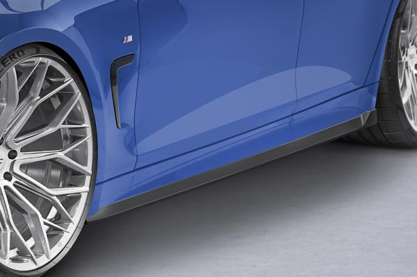 CSR Seitenschweller mit ABE für BMW 4er (F32, F33, F36) SS550-C Carbon Look glänzend (keine Lackierung erforderlich)