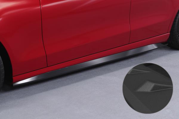 CSR Seitenschweller mit ABE für Mercedes Benz C-Klasse W206 / S206 SS552-S schwarz matt strukturiert (keine Lackierung erforderlich)