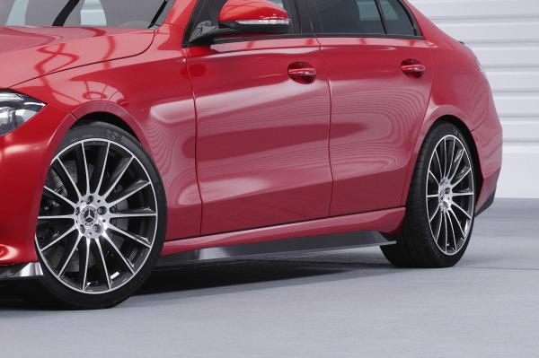 CSR Seitenschweller mit ABE für Mercedes Benz C-Klasse W206 / S206 SS552-S schwarz matt strukturiert (keine Lackierung erforderlich)