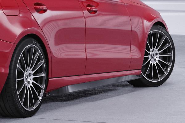 CSR Seitenschweller mit ABE für Mercedes Benz C-Klasse W206 / S206 SS552-S schwarz matt strukturiert (keine Lackierung erforderlich)