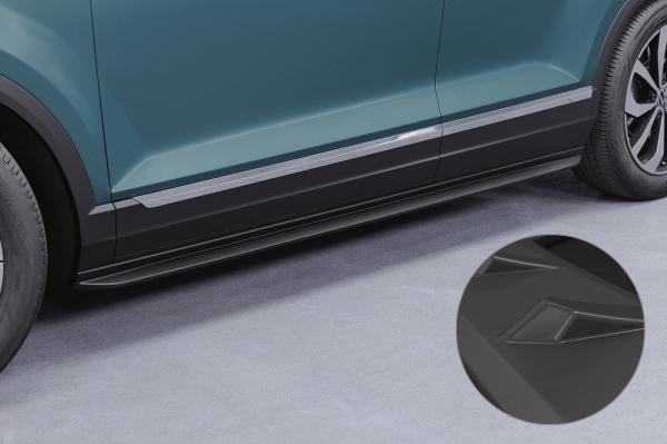 CSR Seitenschweller mit ABE für VW T-Roc (A1) SS556-L Lackierung erforderlich (schwarz matt)